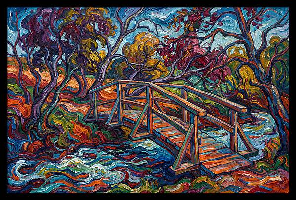 Footbridge Over Vibrant Waters