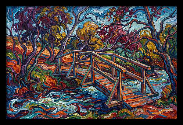 Footbridge Over Vibrant Waters