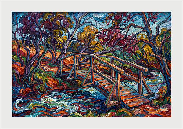 Footbridge Over Vibrant Waters