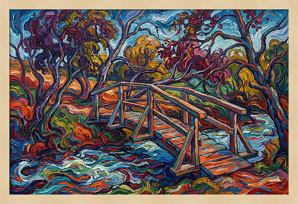 Footbridge Over Vibrant Waters