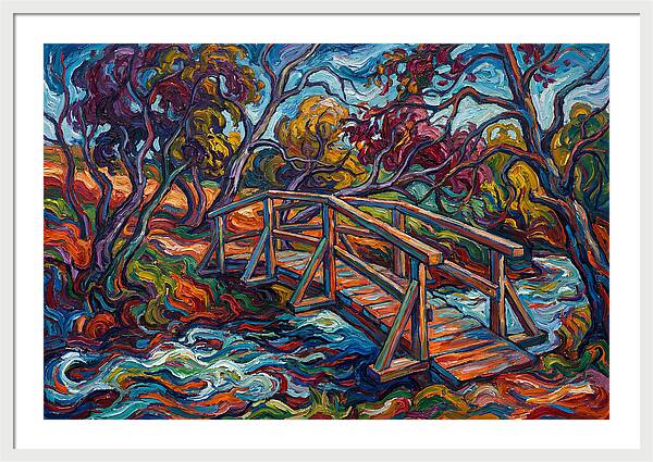 Footbridge Over Vibrant Waters