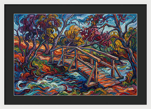 Footbridge Over Vibrant Waters