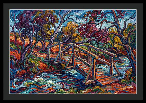 Footbridge Over Vibrant Waters