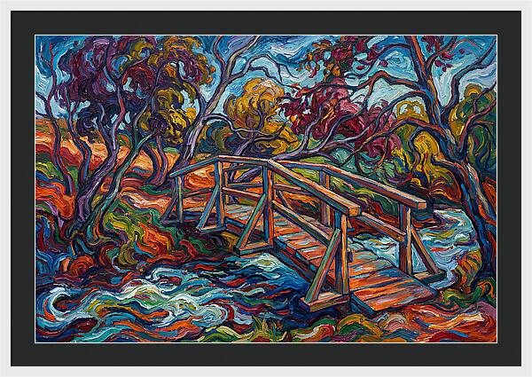 Footbridge Over Vibrant Waters