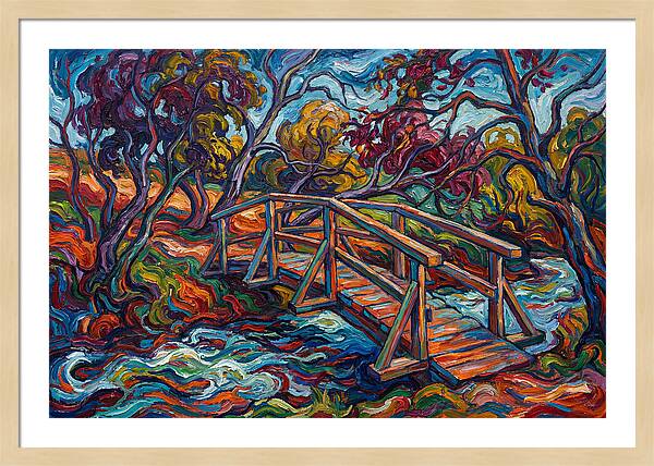 Footbridge Over Vibrant Waters
