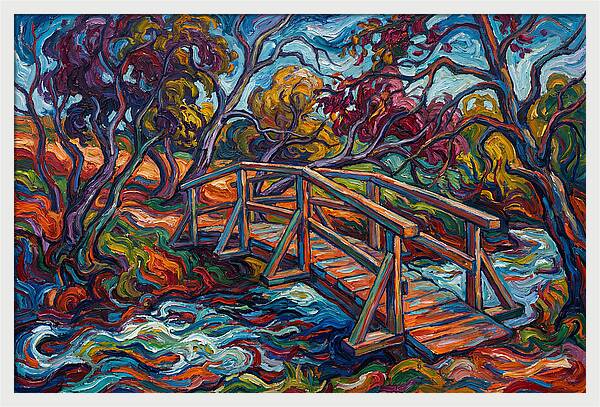 Footbridge Over Vibrant Waters