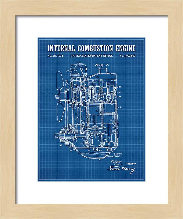 Ford Engine Ford Blueprint Patent Us1993992a