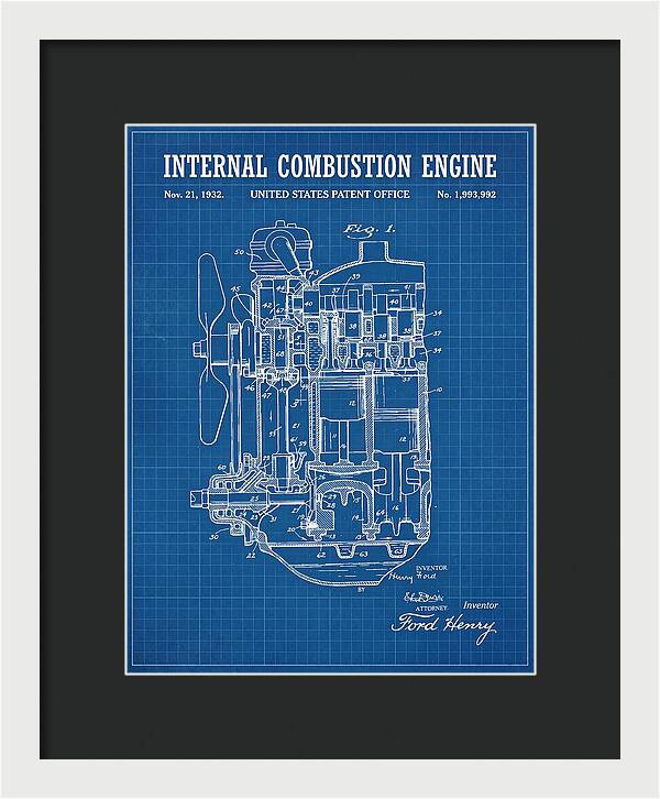 Ford Engine Ford Blueprint Patent Us1993992a