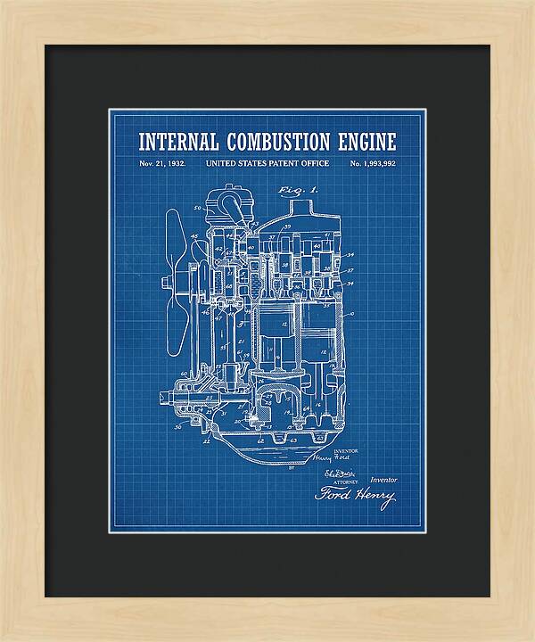 Ford Engine Ford Blueprint Patent Us1993992a