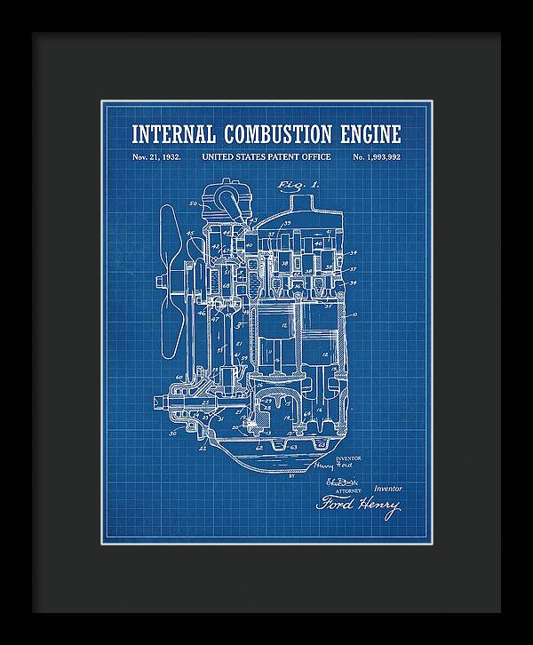 Ford Engine Ford Blueprint Patent Us1993992a