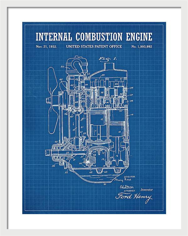 Ford Engine Ford Blueprint Patent Us1993992a