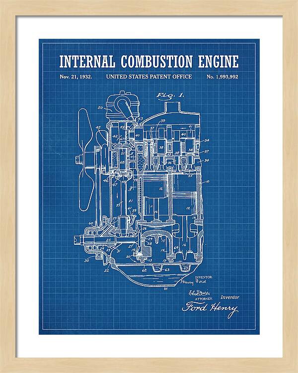 Ford Engine Ford Blueprint Patent Us1993992a