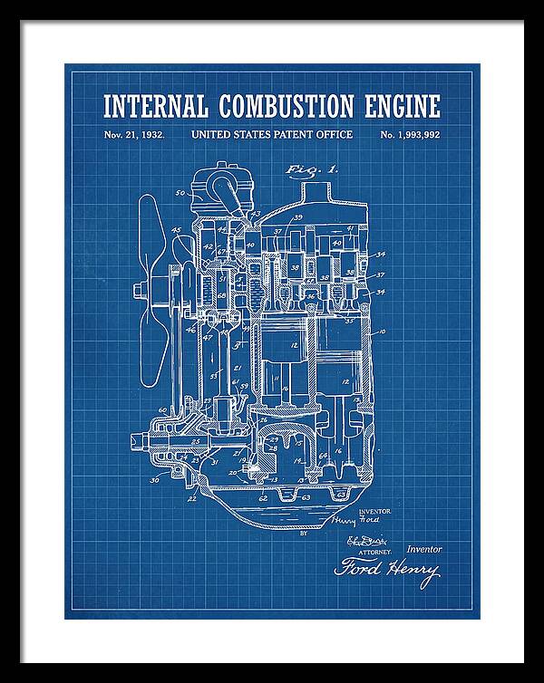Ford Engine Ford Blueprint Patent Us1993992a