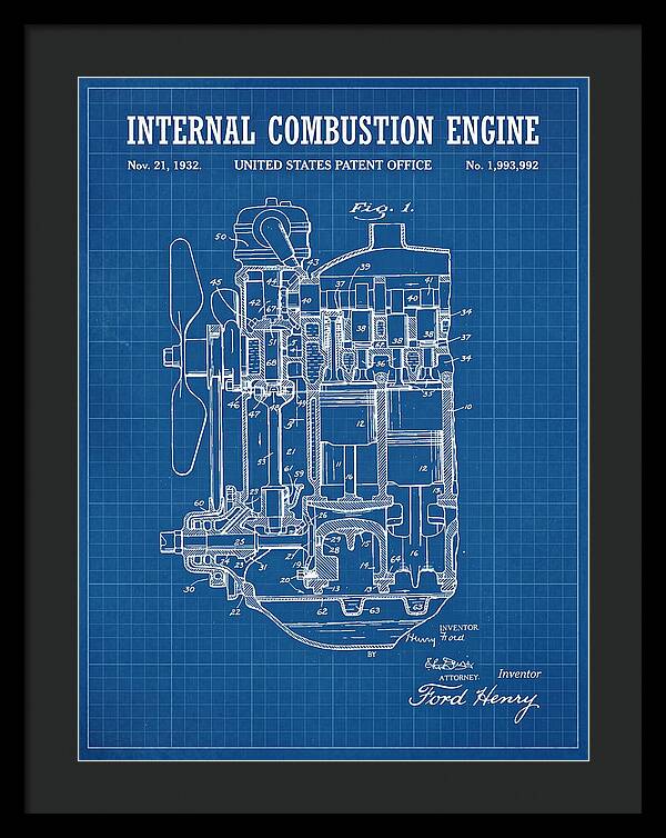 Ford Engine Ford Blueprint Patent Us1993992a