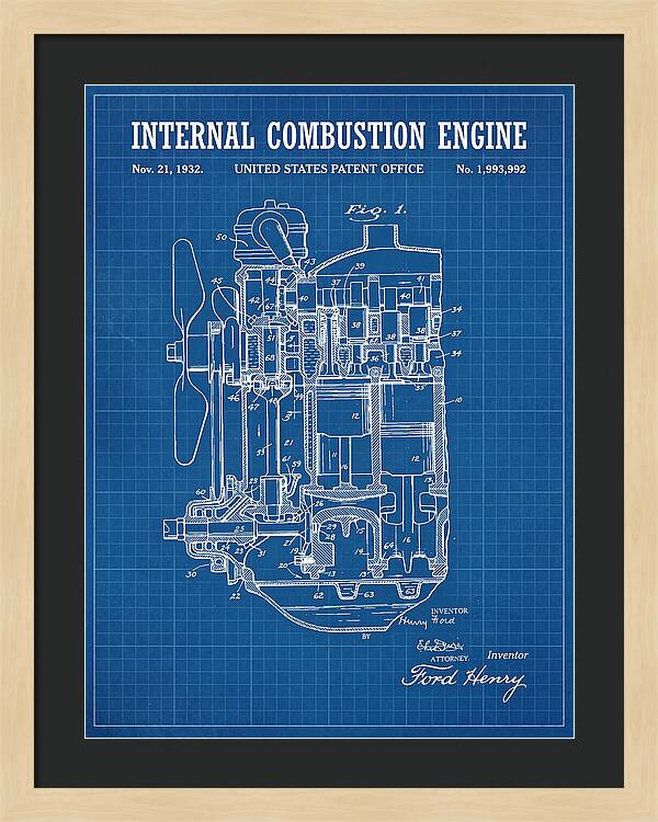 Ford Engine Ford Blueprint Patent Us1993992a