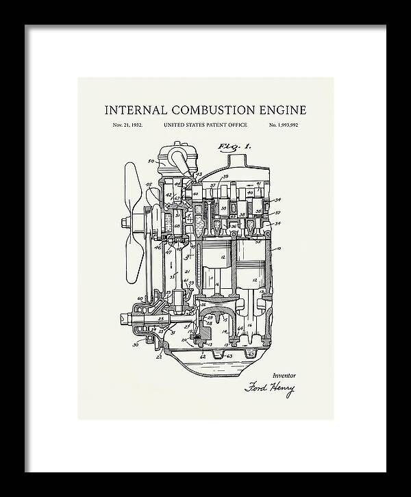 Ford Engine Ford Minimalist Patent Us1993992a