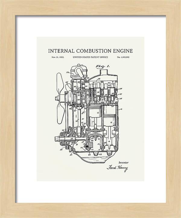 Ford Engine Ford Minimalist Patent Us1993992a