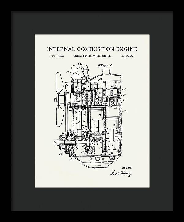 Ford Engine Ford Minimalist Patent Us1993992a