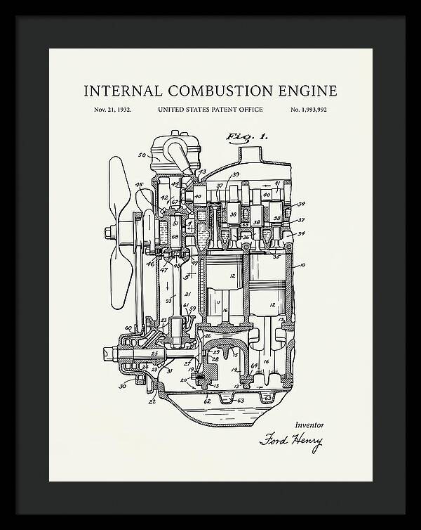 Ford Engine Ford Minimalist Patent Us1993992a