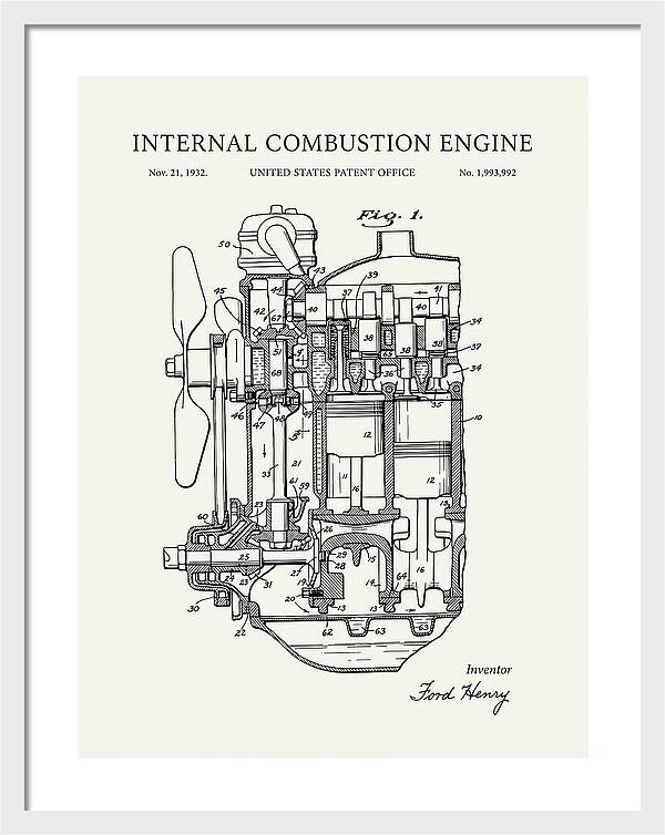 Ford Engine Ford Minimalist Patent Us1993992a