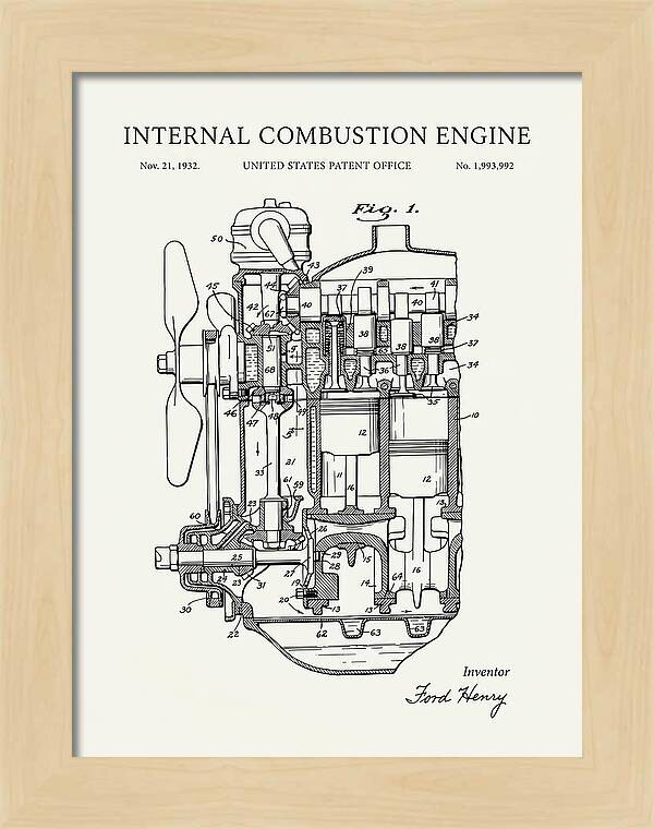 Ford Engine Ford Minimalist Patent Us1993992a