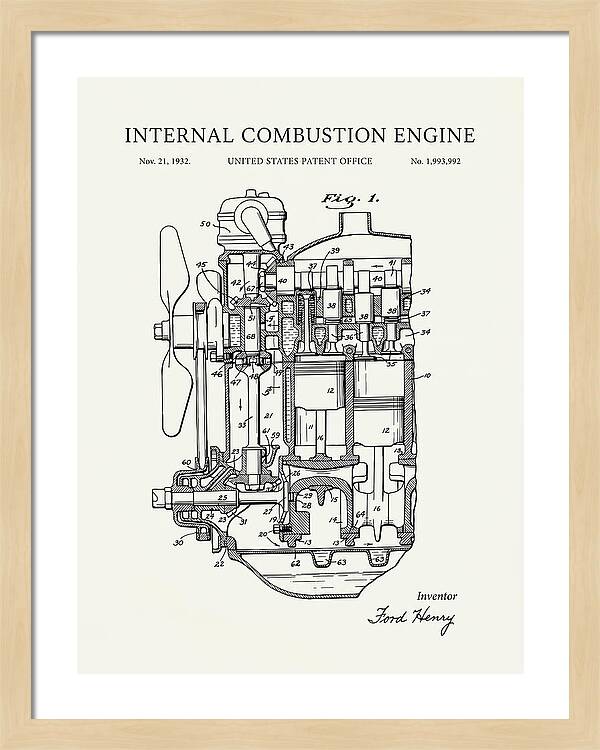 Ford Engine Ford Minimalist Patent Us1993992a