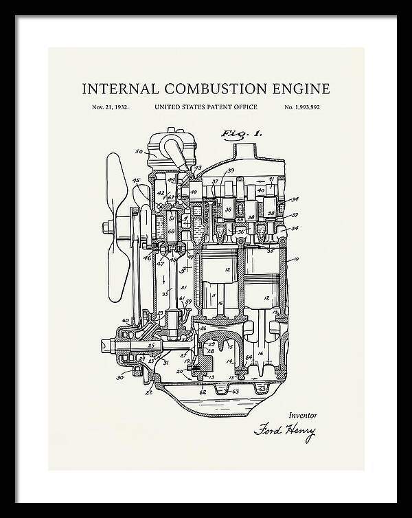 Ford Engine Ford Minimalist Patent Us1993992a