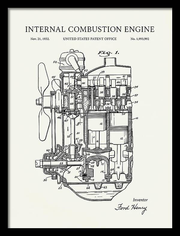 Ford Engine Ford Minimalist Patent Us1993992a