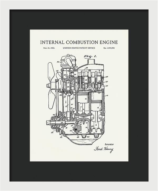 Ford Engine Ford Minimalist Patent Us1993992a
