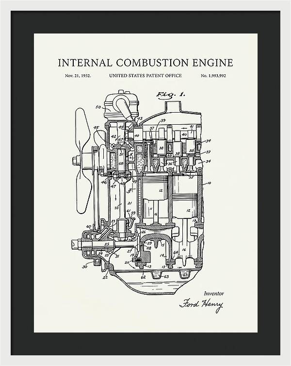 Ford Engine Ford Minimalist Patent Us1993992a
