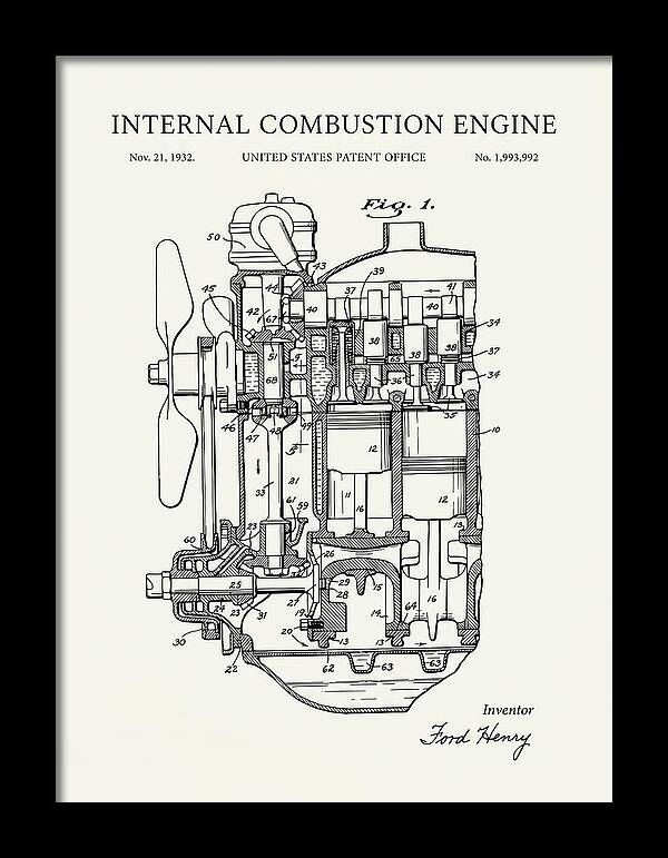 Ford Engine Ford Minimalist Patent Us1993992a