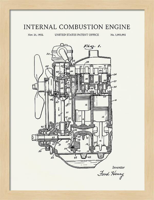 Ford Engine Ford Minimalist Patent Us1993992a