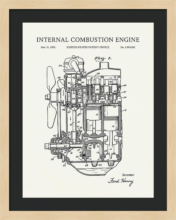 Ford Engine Ford Minimalist Patent Us1993992a