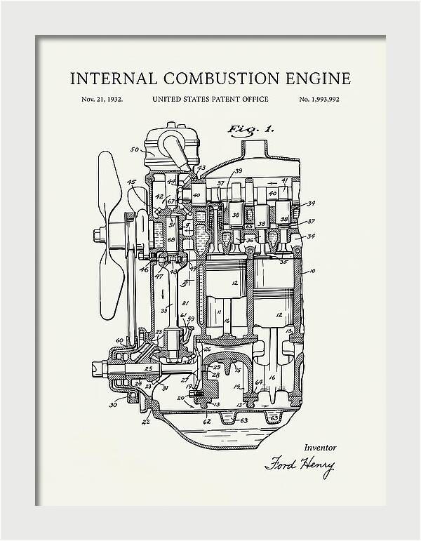 Ford Engine Ford Minimalist Patent Us1993992a