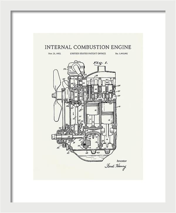 Ford Engine Ford Minimalist Patent Us1993992a