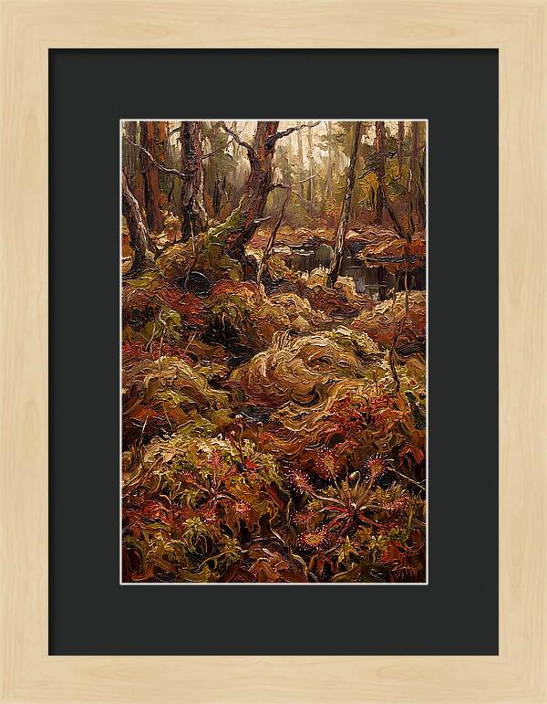 Forest Bog With Sphagnum Moss