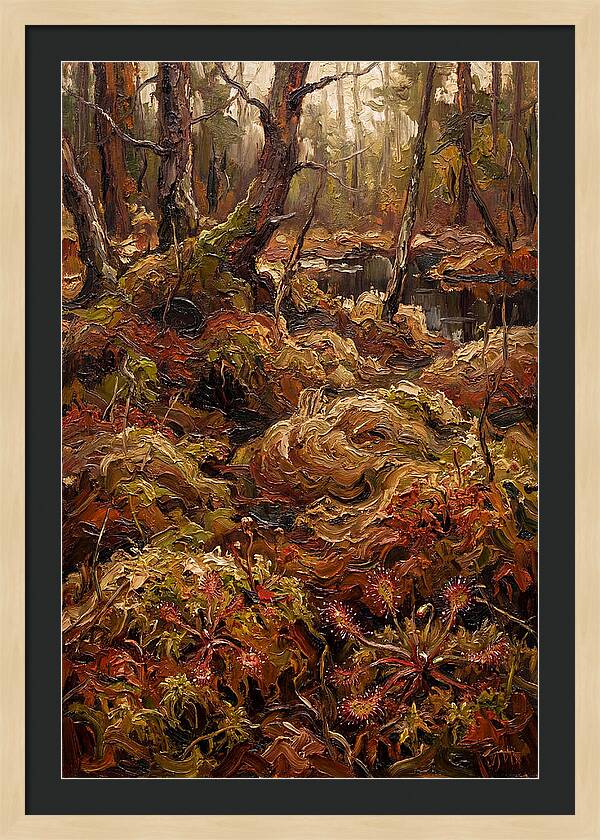 Forest Bog With Sphagnum Moss