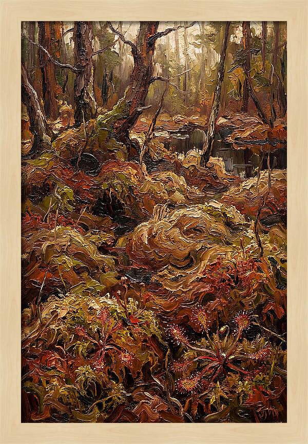 Forest Bog With Sphagnum Moss