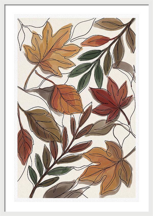 Forest Floor Carpeted In Vibrant Fallen Leaves