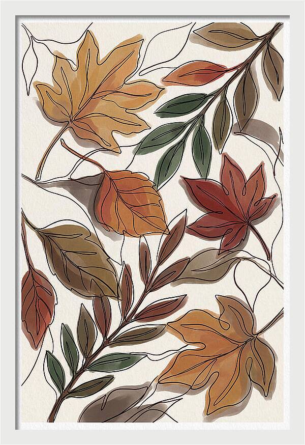 Forest Floor Carpeted In Vibrant Fallen Leaves