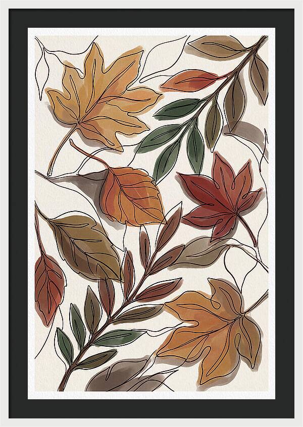 Forest Floor Carpeted In Vibrant Fallen Leaves
