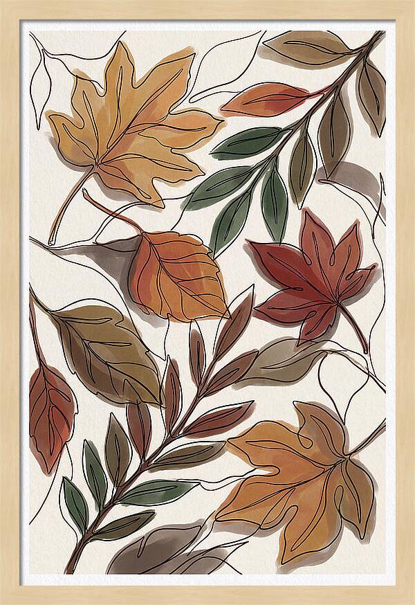 Forest Floor Carpeted In Vibrant Fallen Leaves
