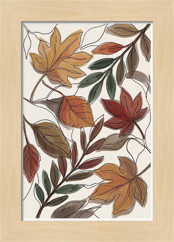 Forest Floor Carpeted In Vibrant Fallen Leaves