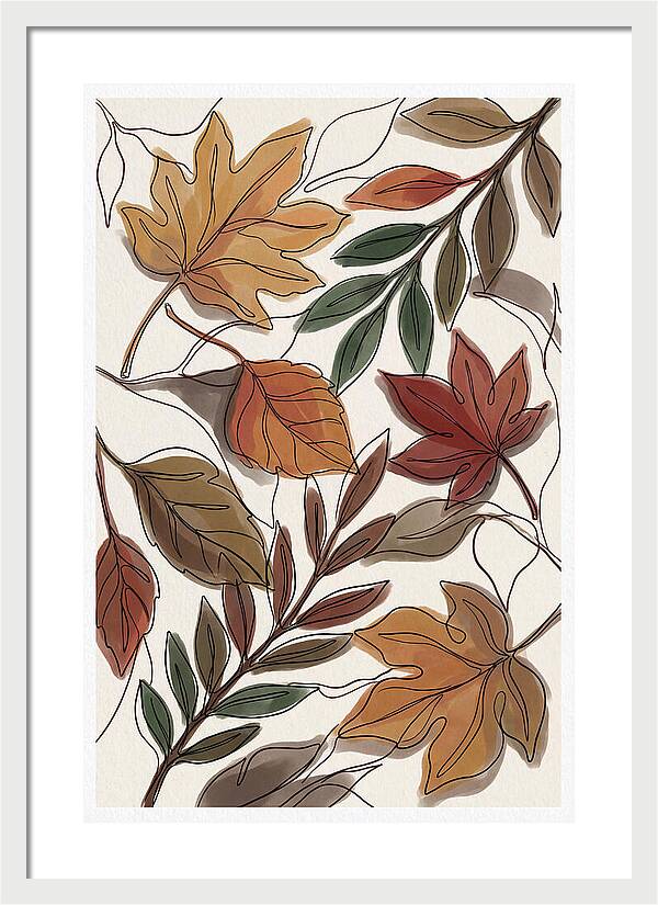 Forest Floor Carpeted In Vibrant Fallen Leaves