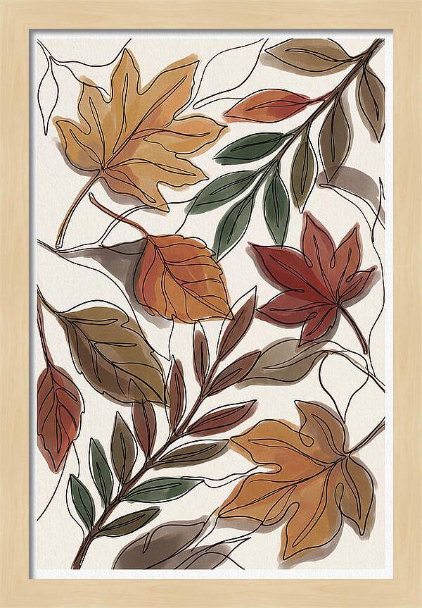 Forest Floor Carpeted In Vibrant Fallen Leaves