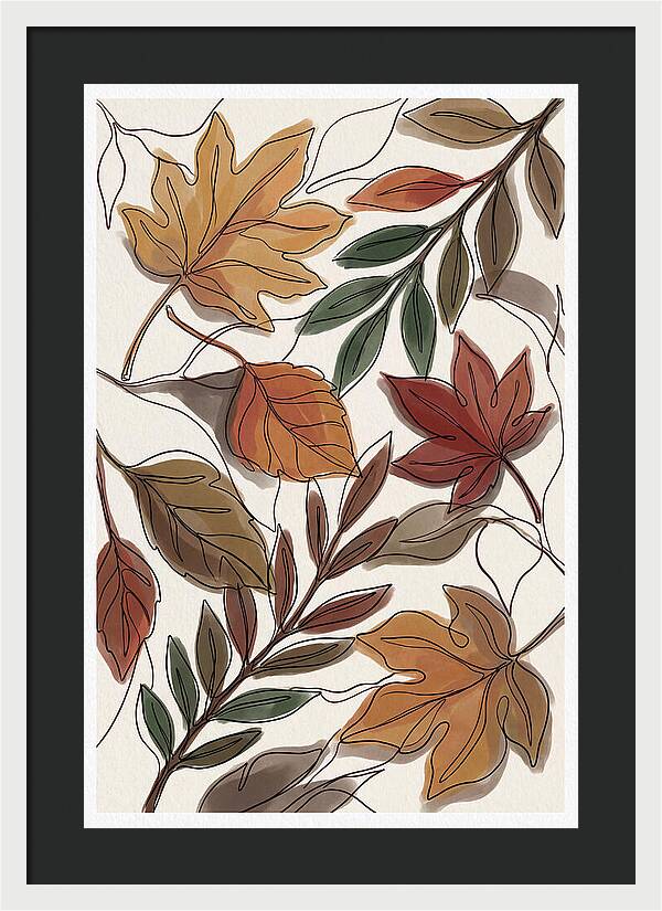 Forest Floor Carpeted In Vibrant Fallen Leaves