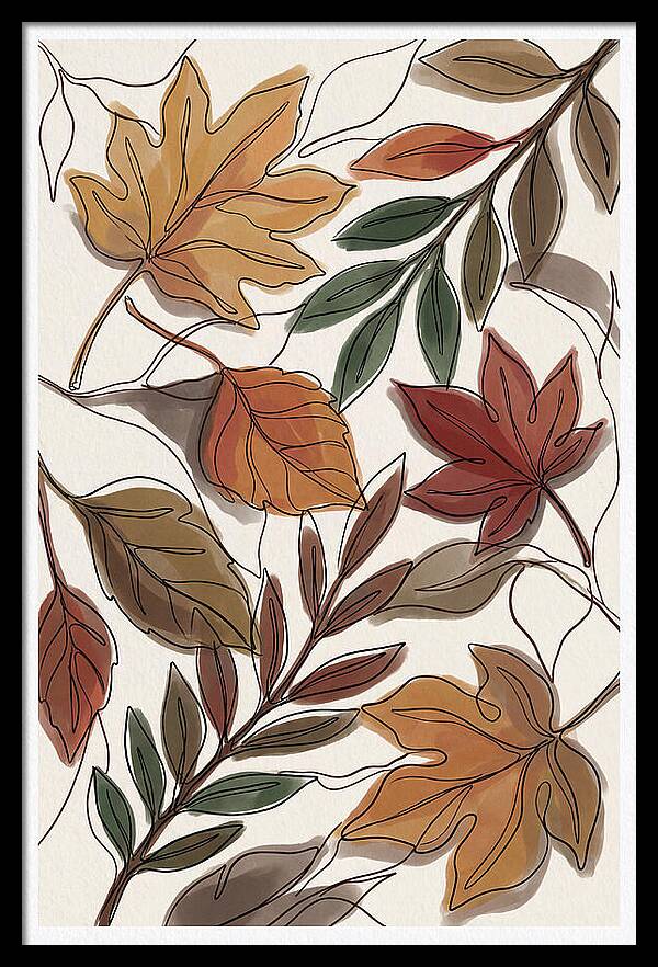 Forest Floor Carpeted In Vibrant Fallen Leaves