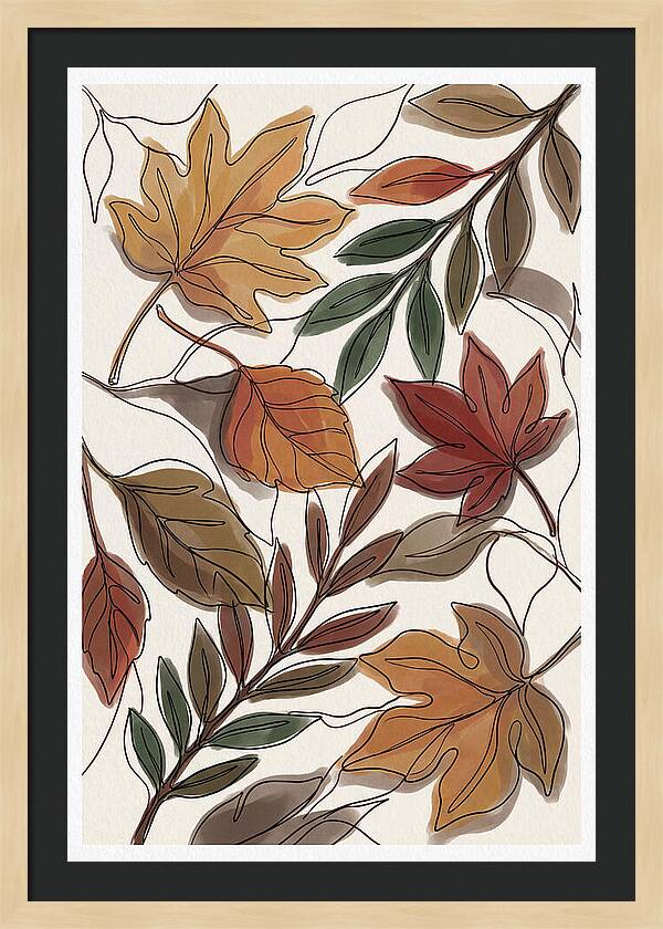 Forest Floor Carpeted In Vibrant Fallen Leaves