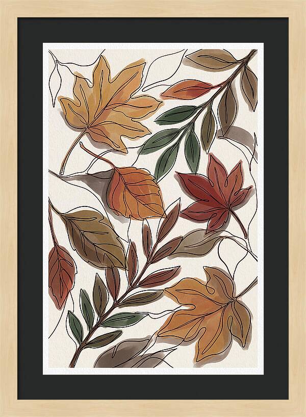 Forest Floor Carpeted In Vibrant Fallen Leaves