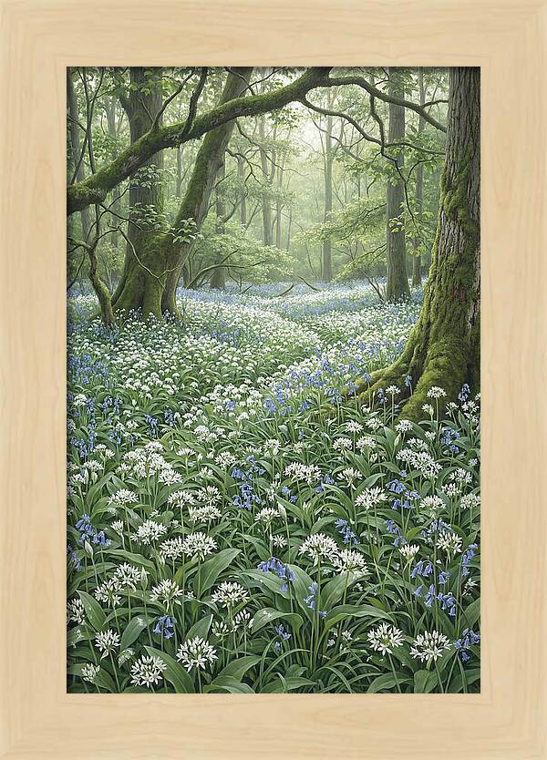 Forest Glade With Wild Garlic